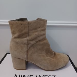 Nine west natural suede booties